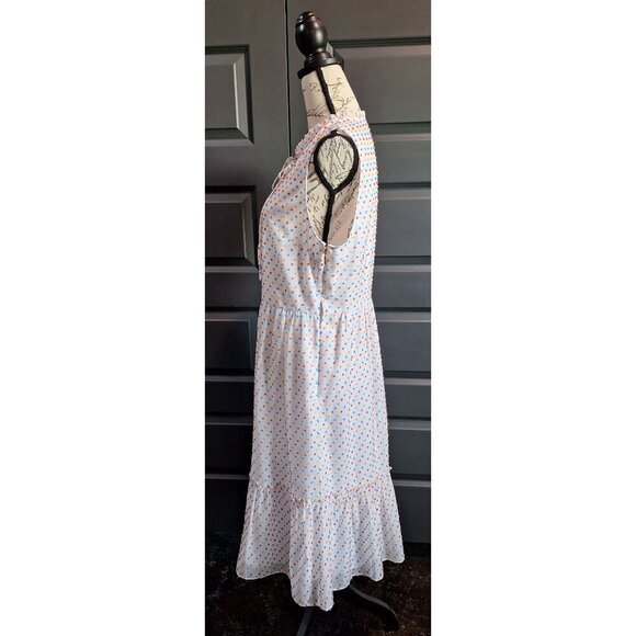 EUC Draper James Swiss Dot Tiered Dress/Size 12 - Picture 3 of 6